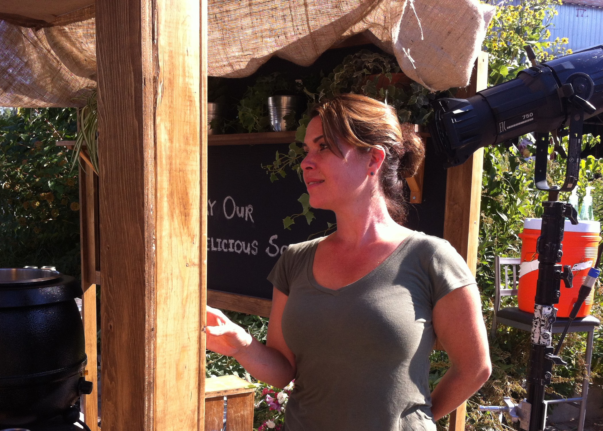 On Set – hard at work