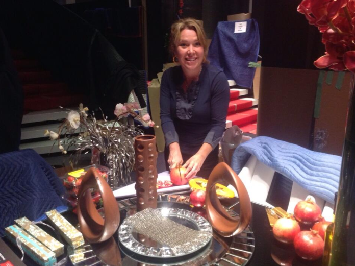 Behind the scenes on movie set